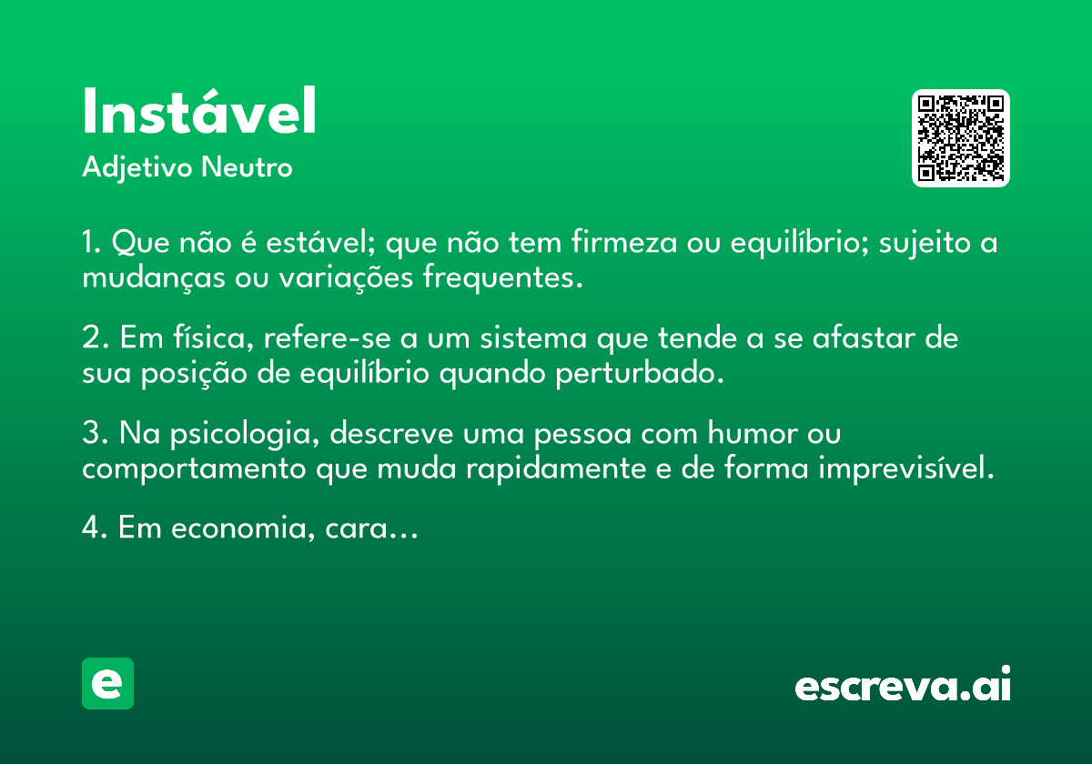 instável