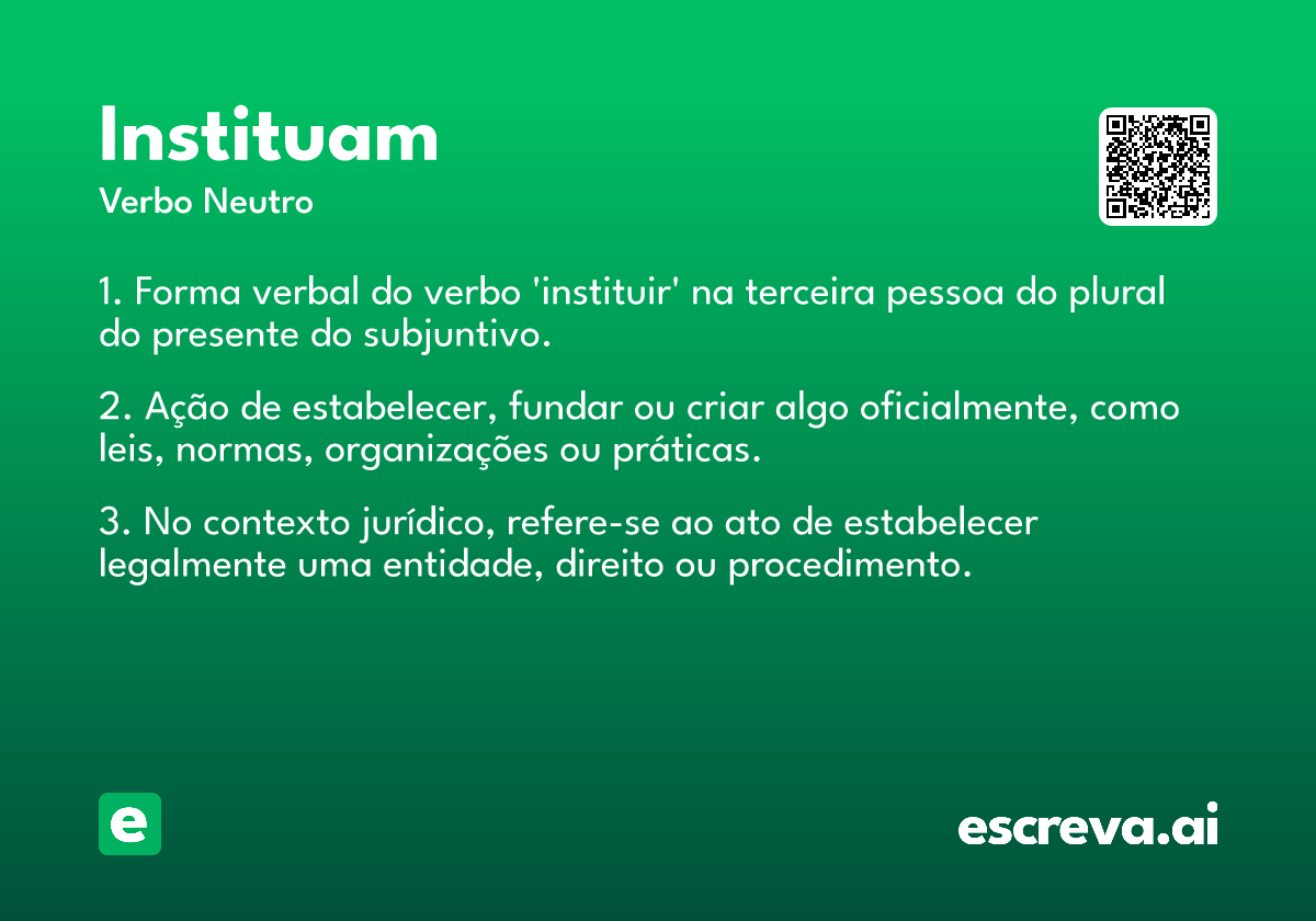 instituam