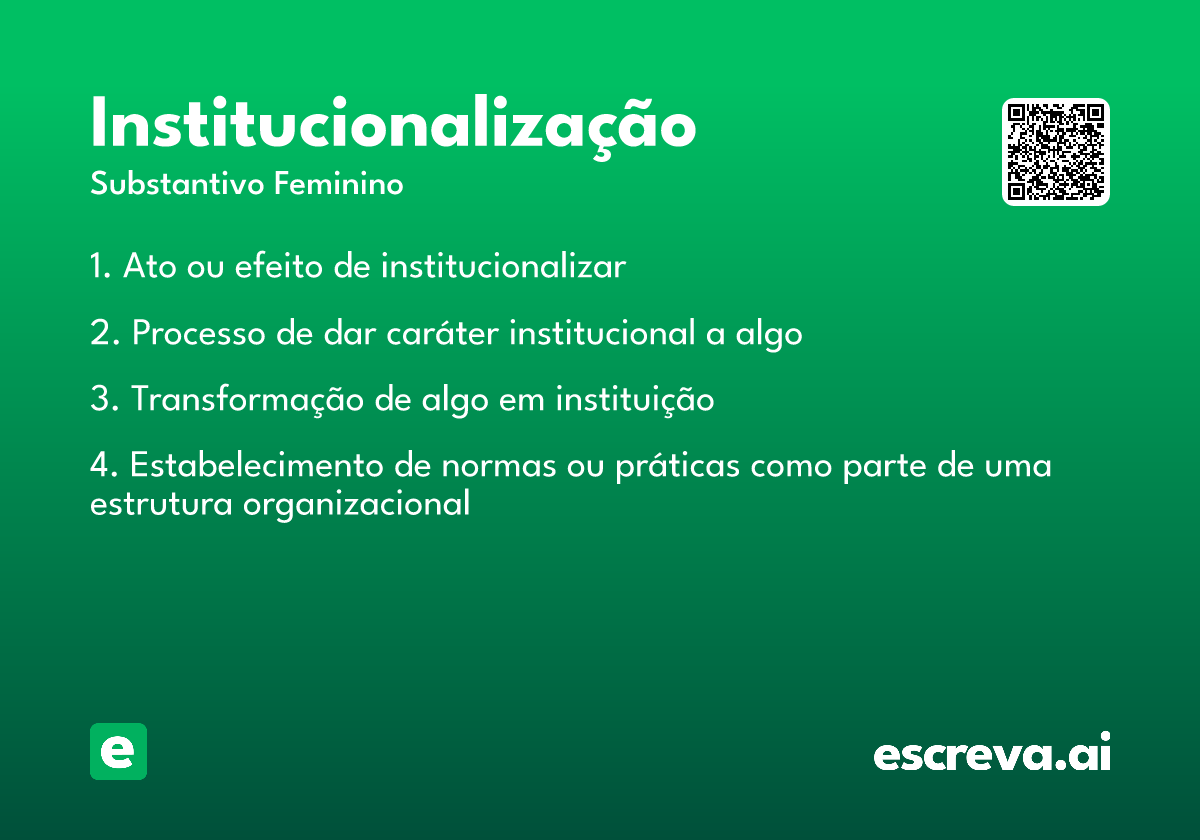 institucionalização