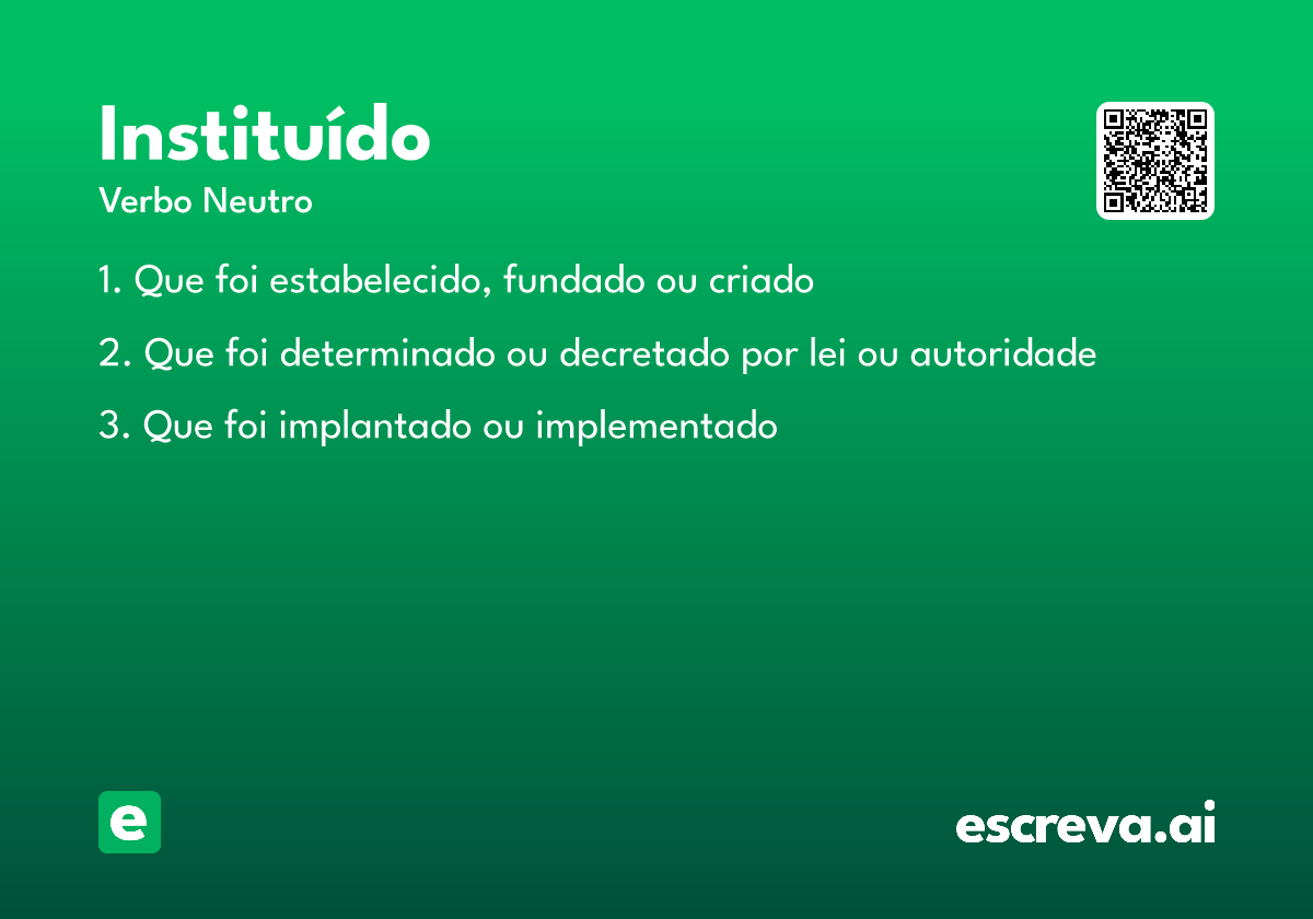 instituído