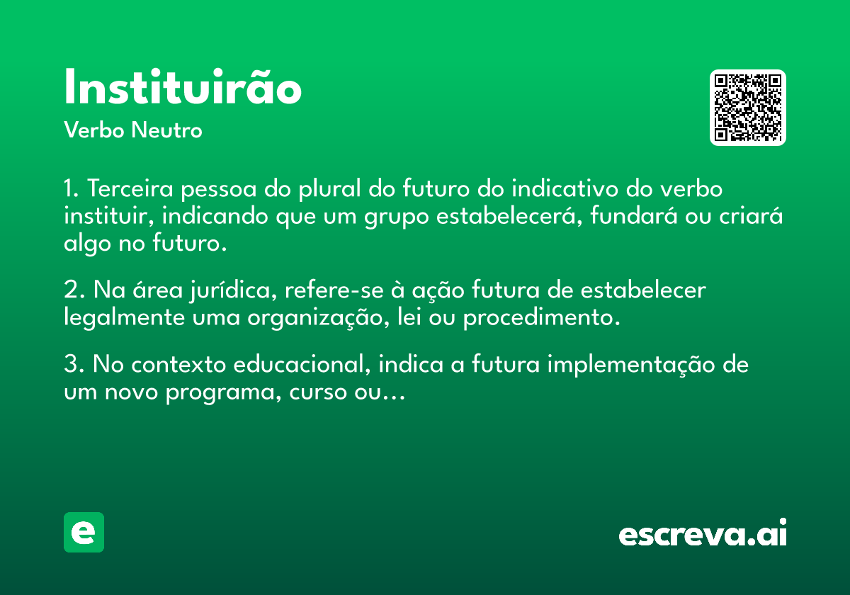 instituirão