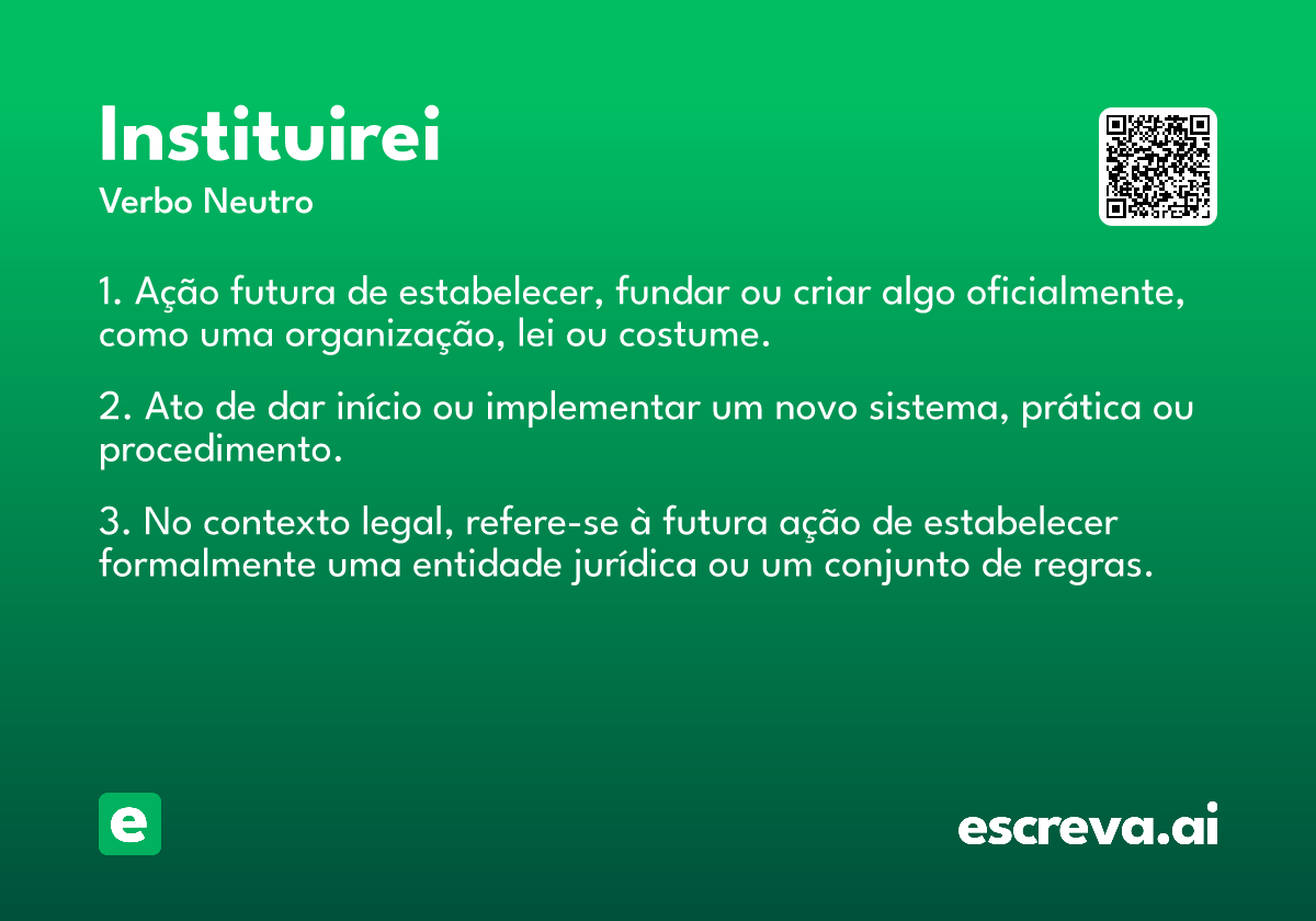 instituirei