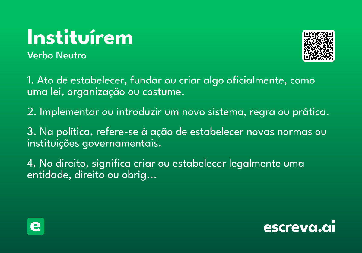 instituírem