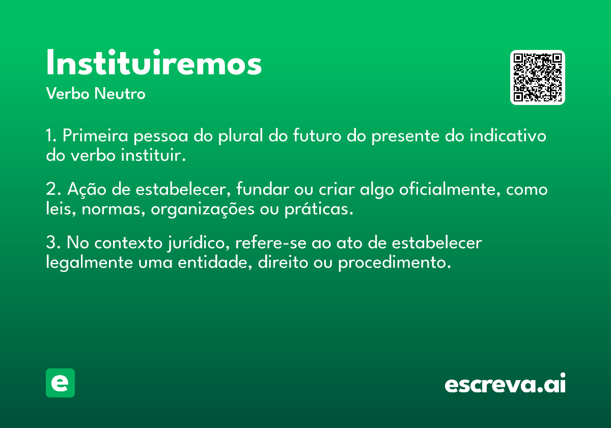 instituiremos