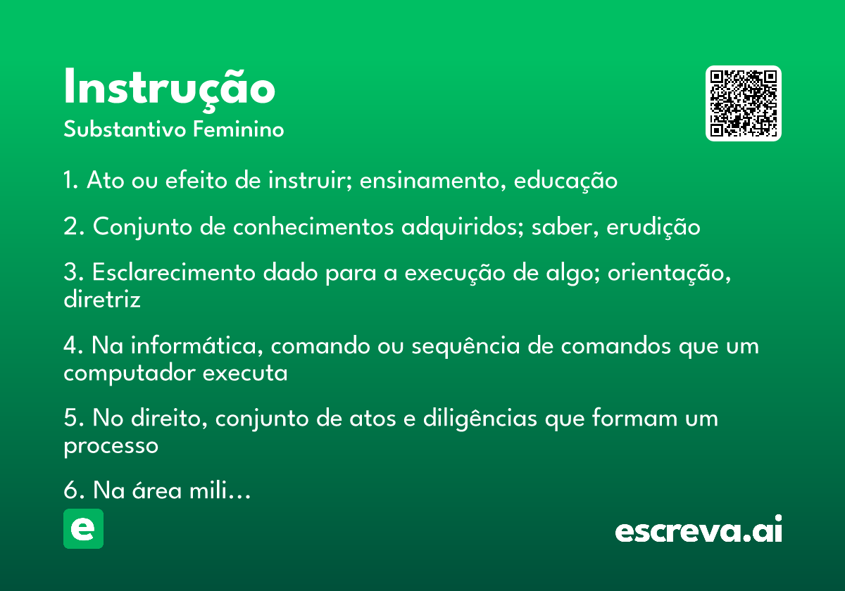 instrução