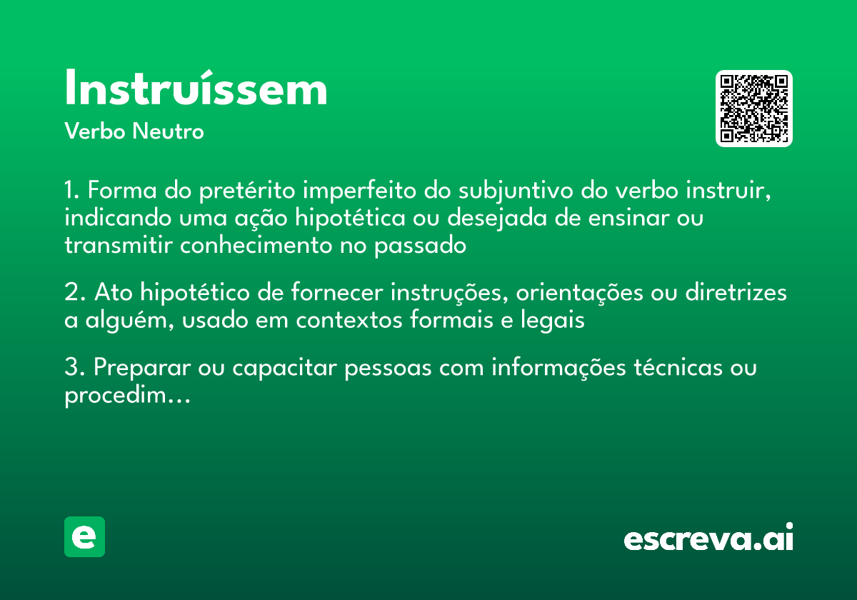 instruíssem