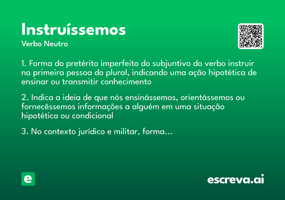 instruíssemos