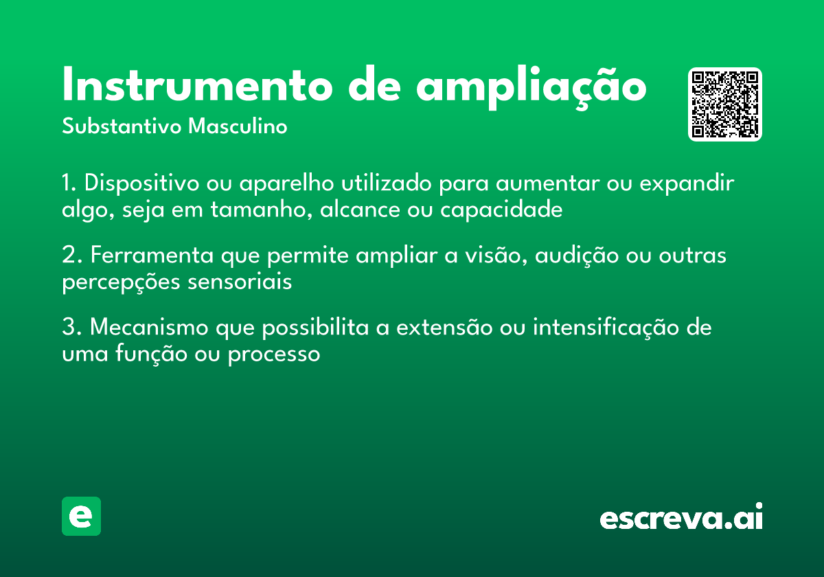 instrumento de ampliação