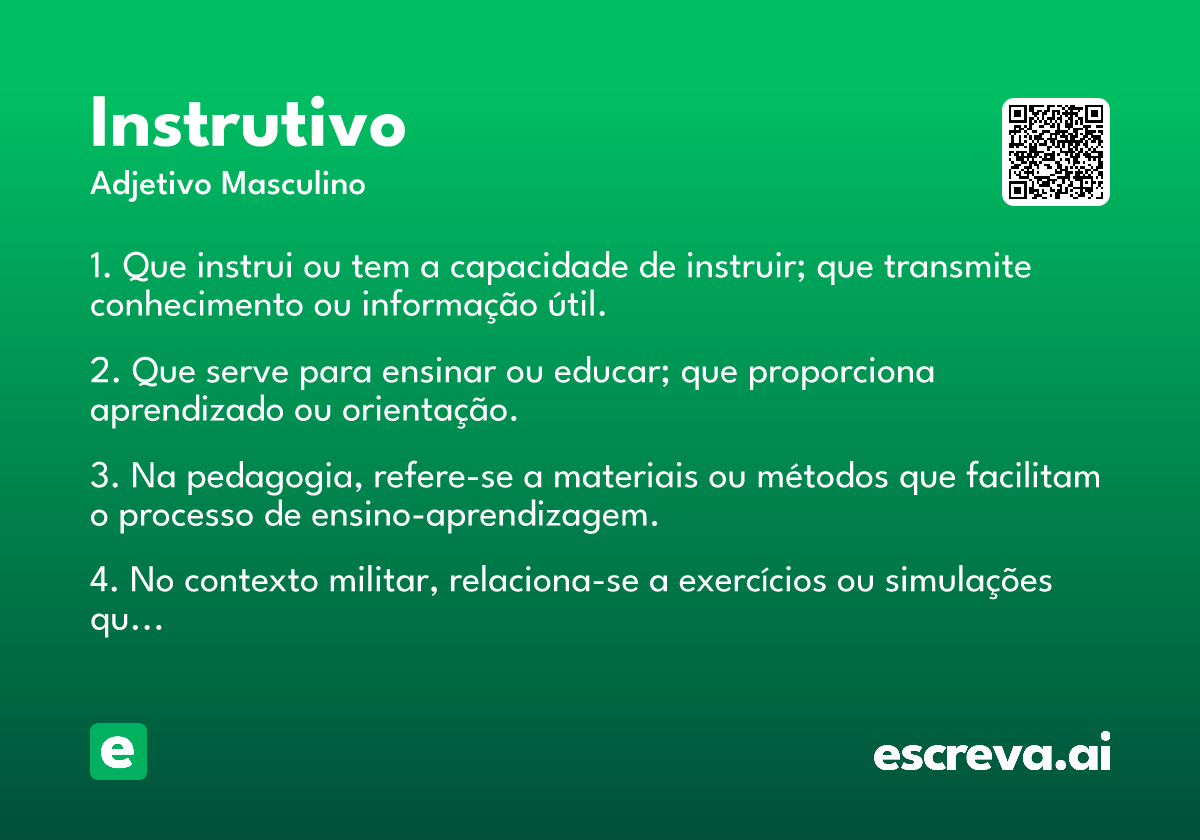 instrutivo