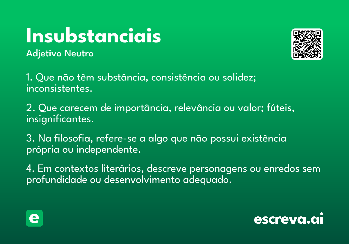 insubstanciais