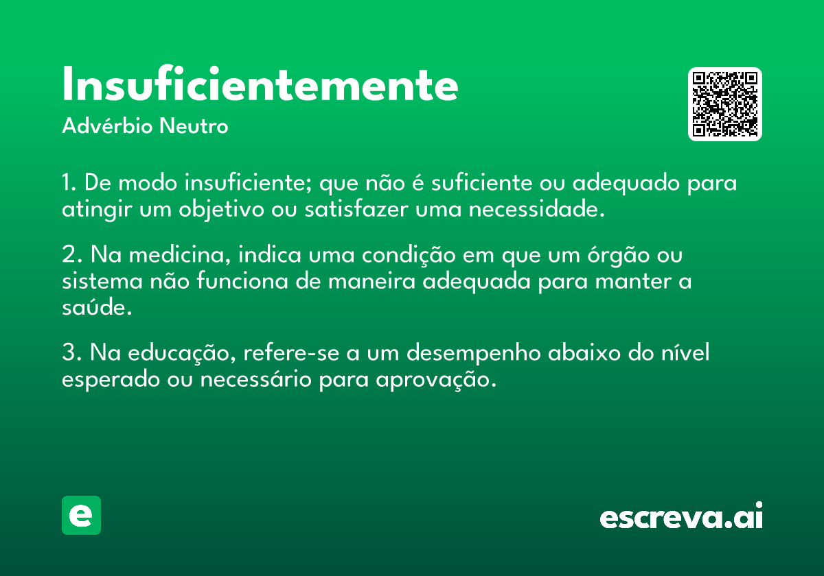 insuficientemente