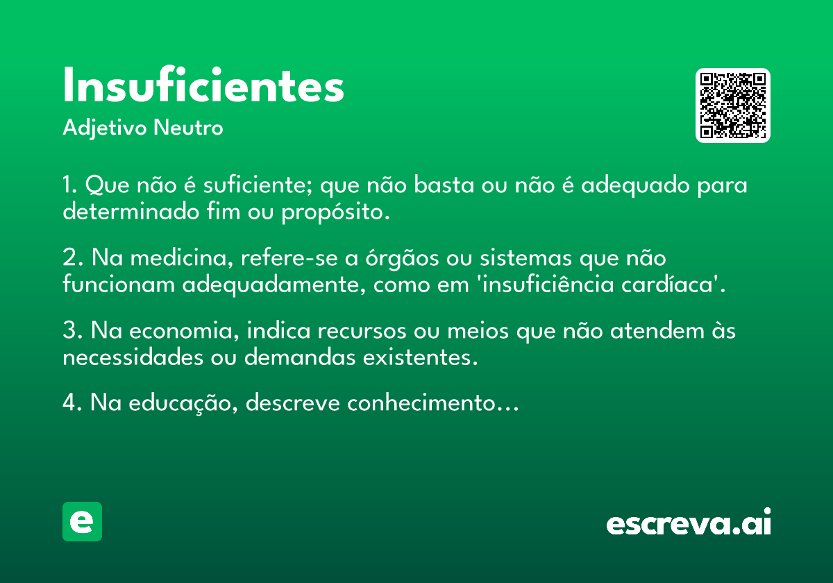 insuficientes