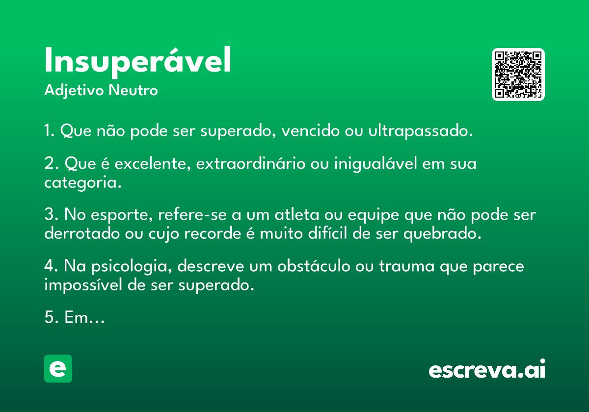 insuperável