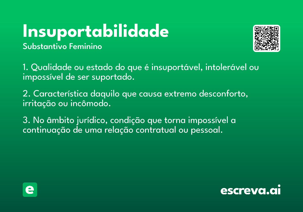 insuportabilidade