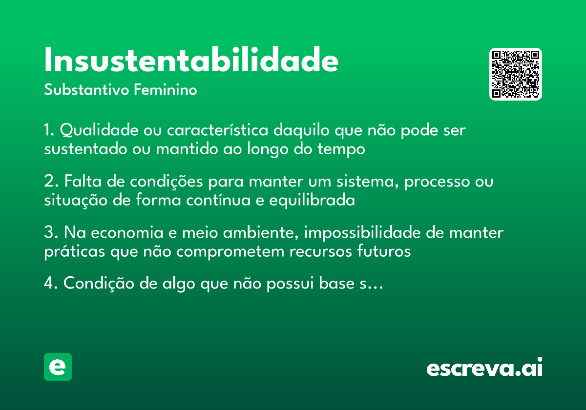 insustentabilidade