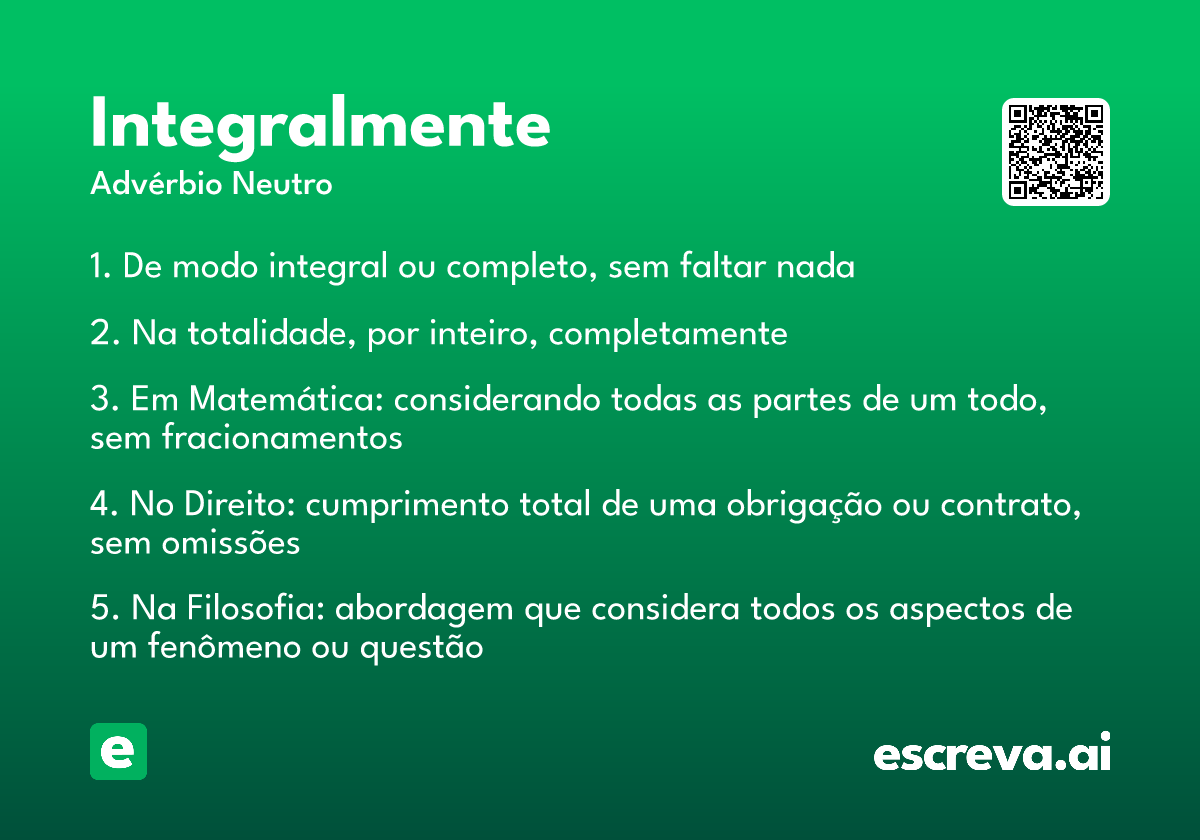 integralmente