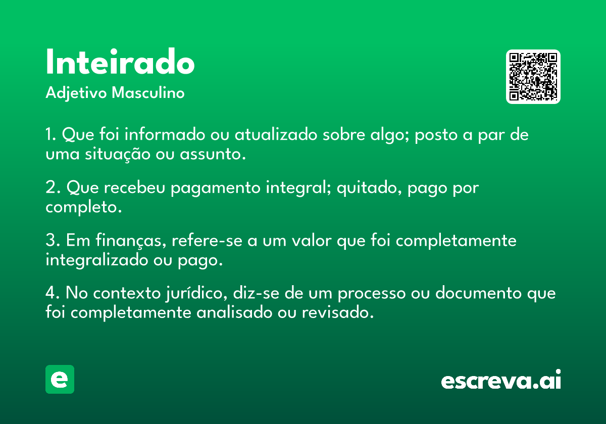 inteirado