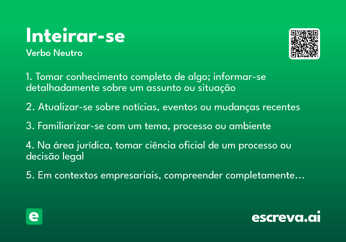 inteirar-se