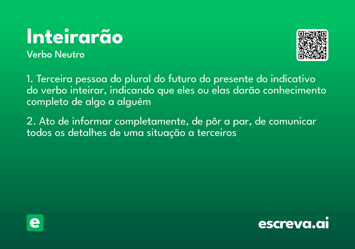 inteirarão