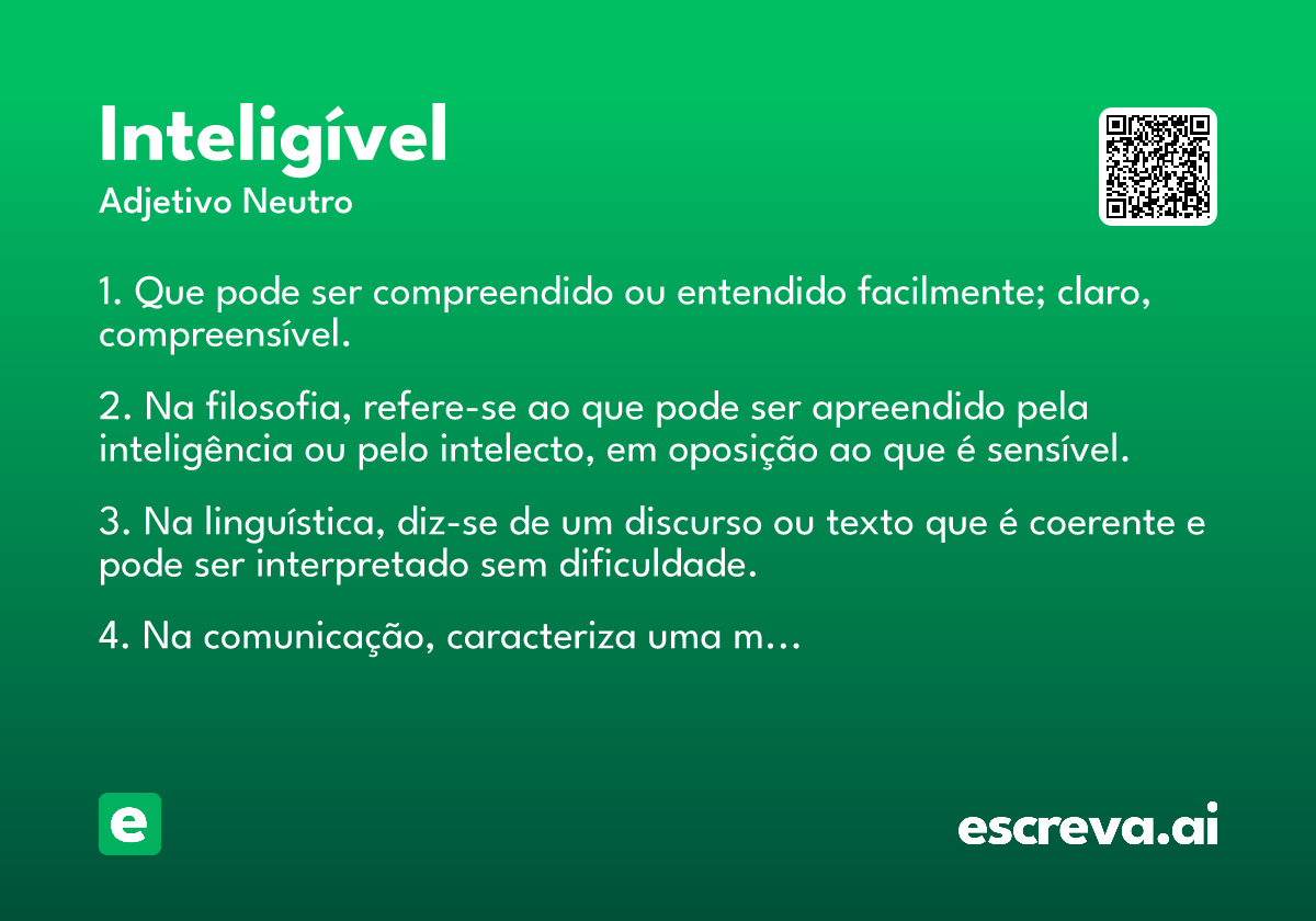 inteligível