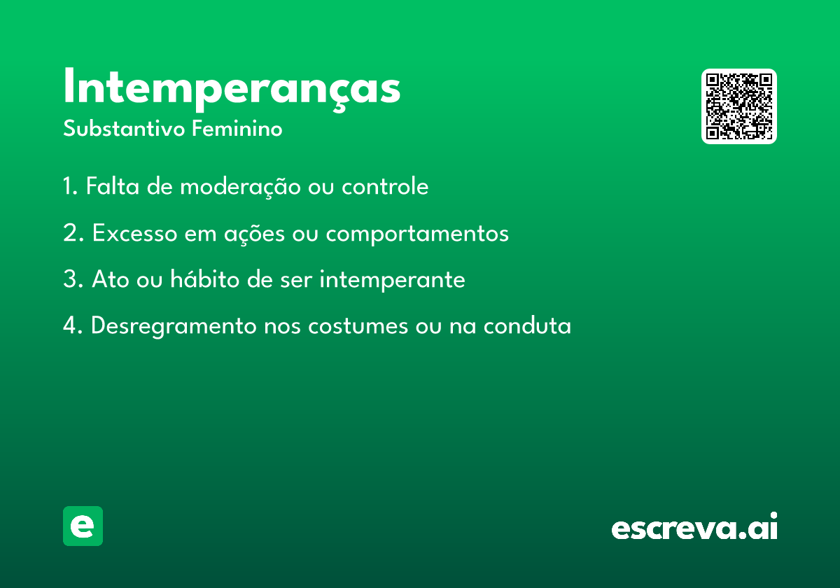 intemperanças