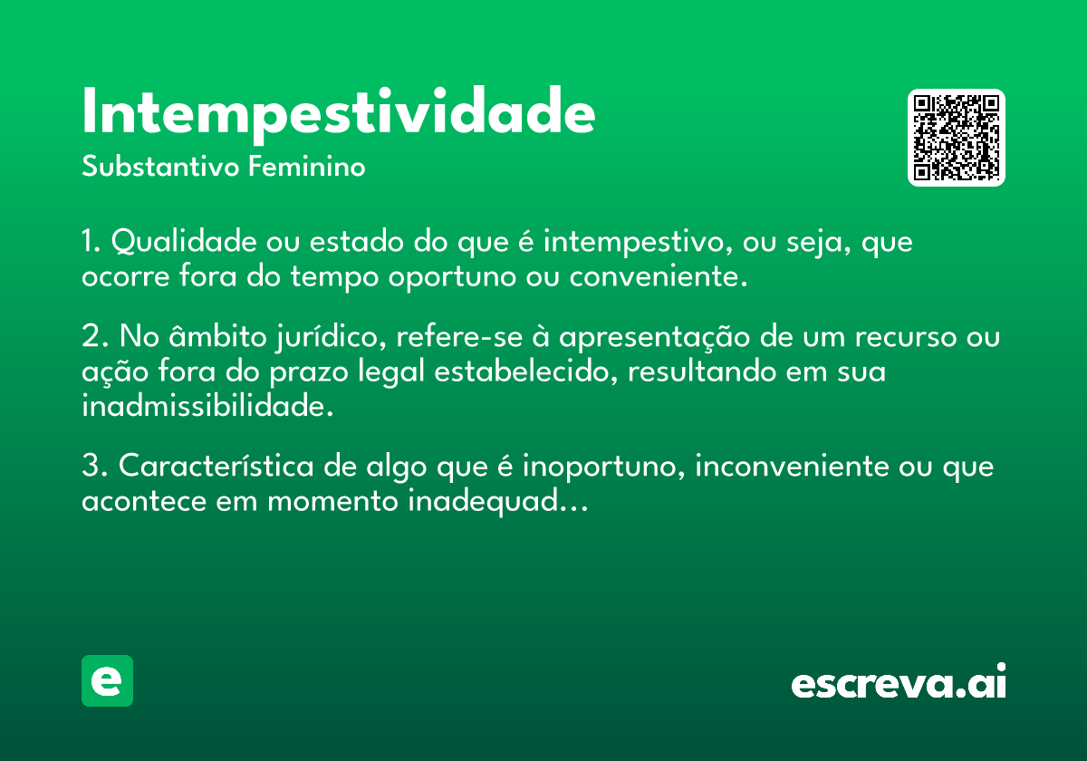intempestividade