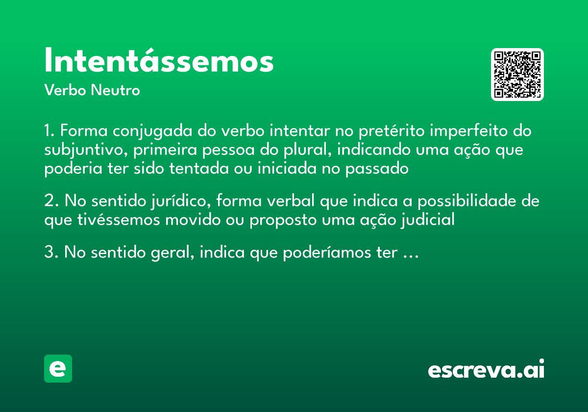 intentássemos