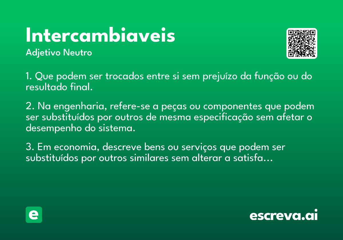 intercambiaveis