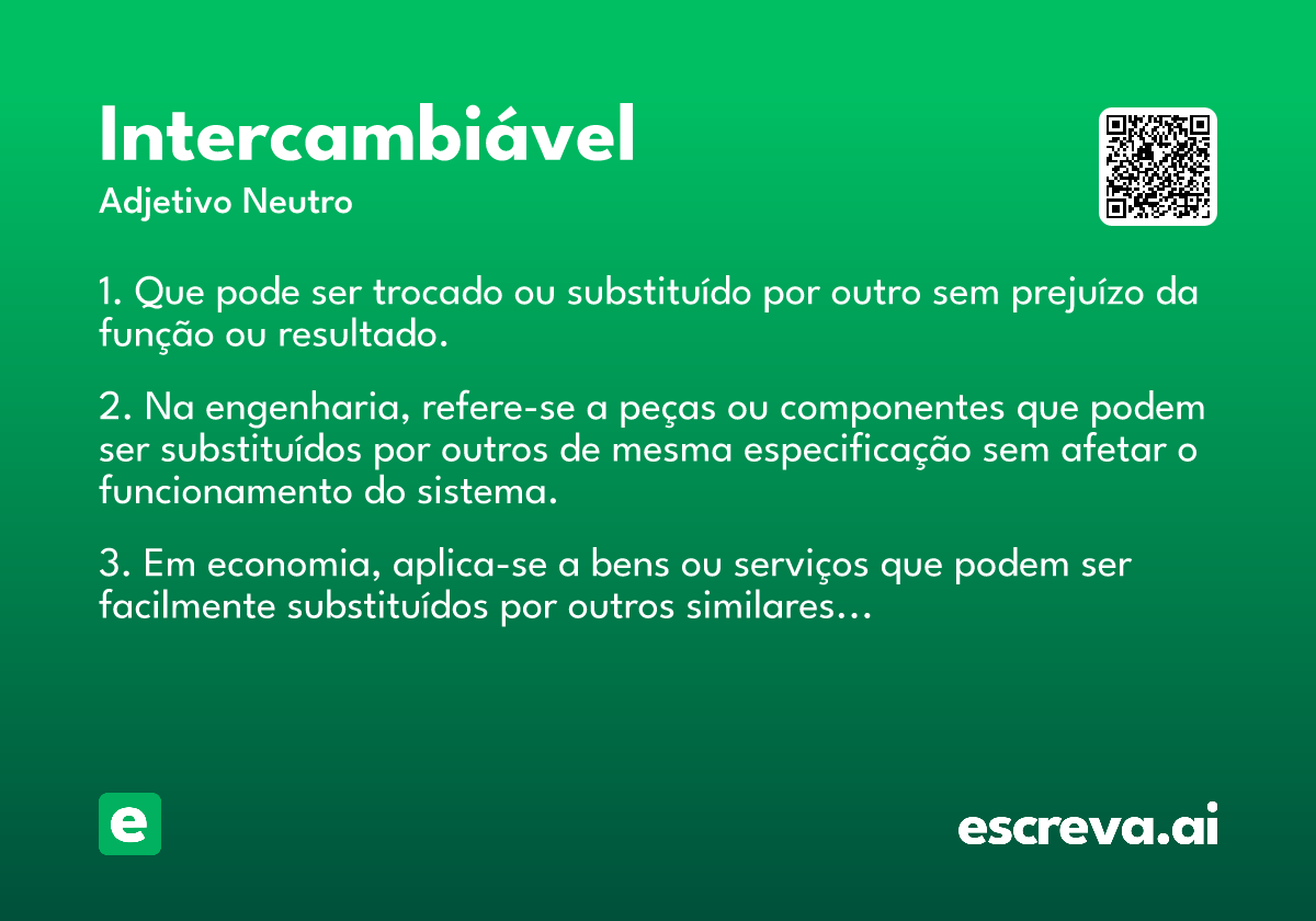 intercambiável