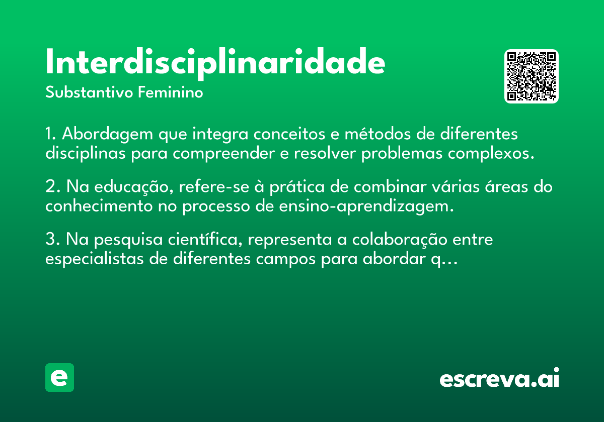 interdisciplinaridade