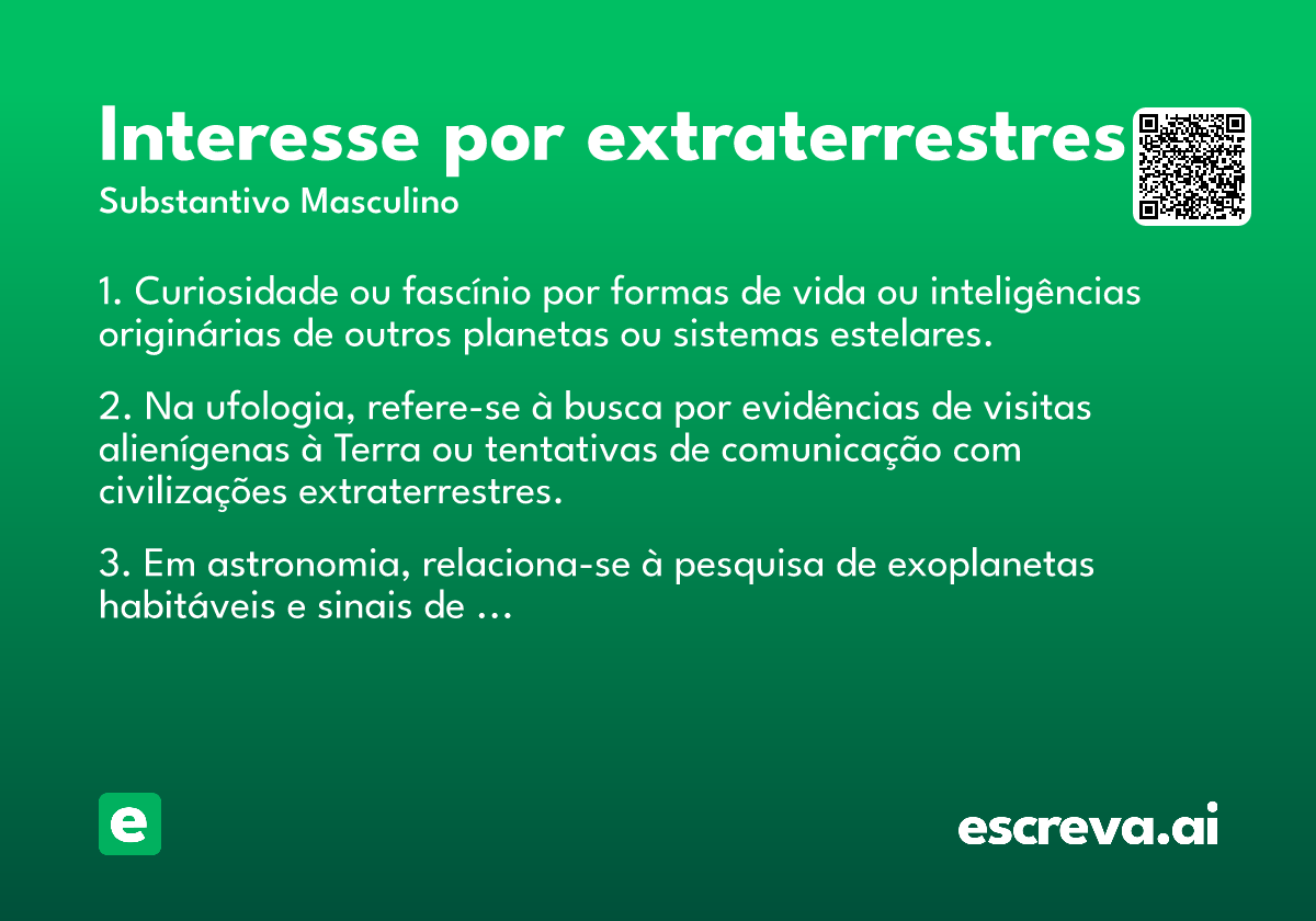 interesse por extraterrestres