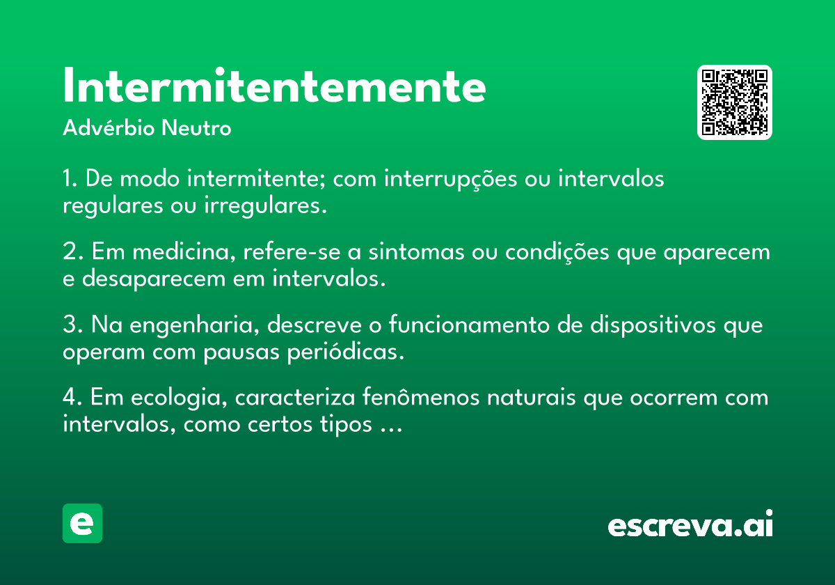 intermitentemente