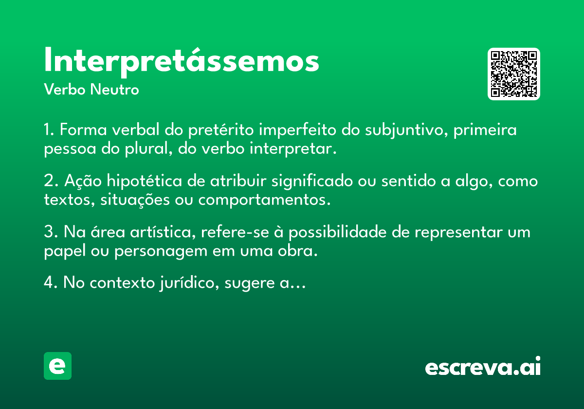 interpretássemos