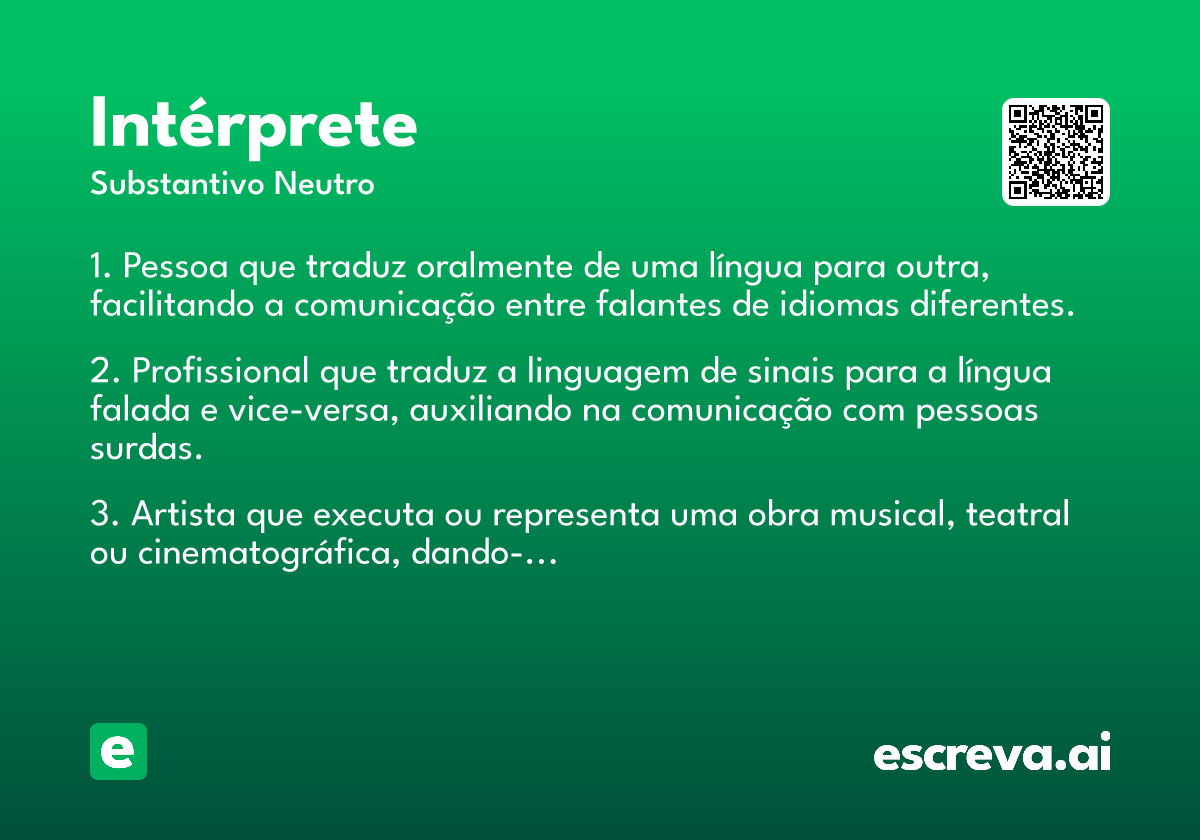 intérprete