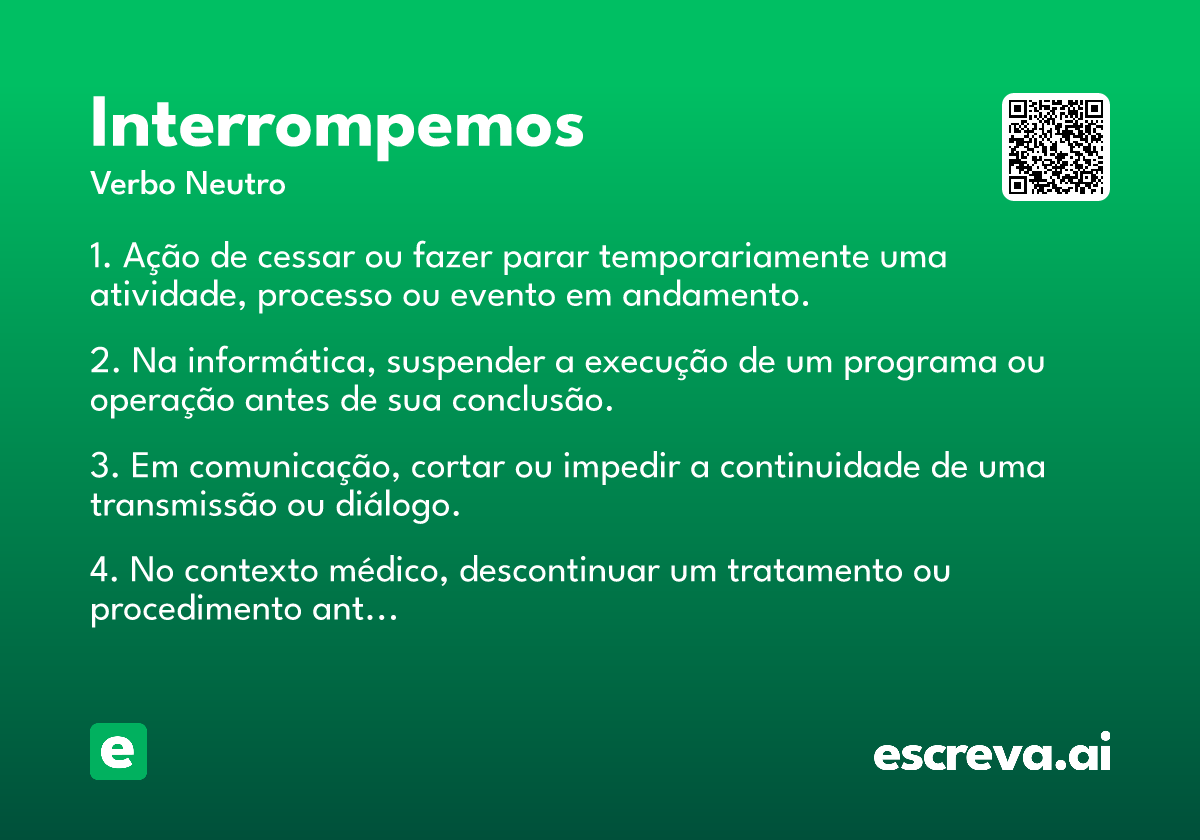interrompemos