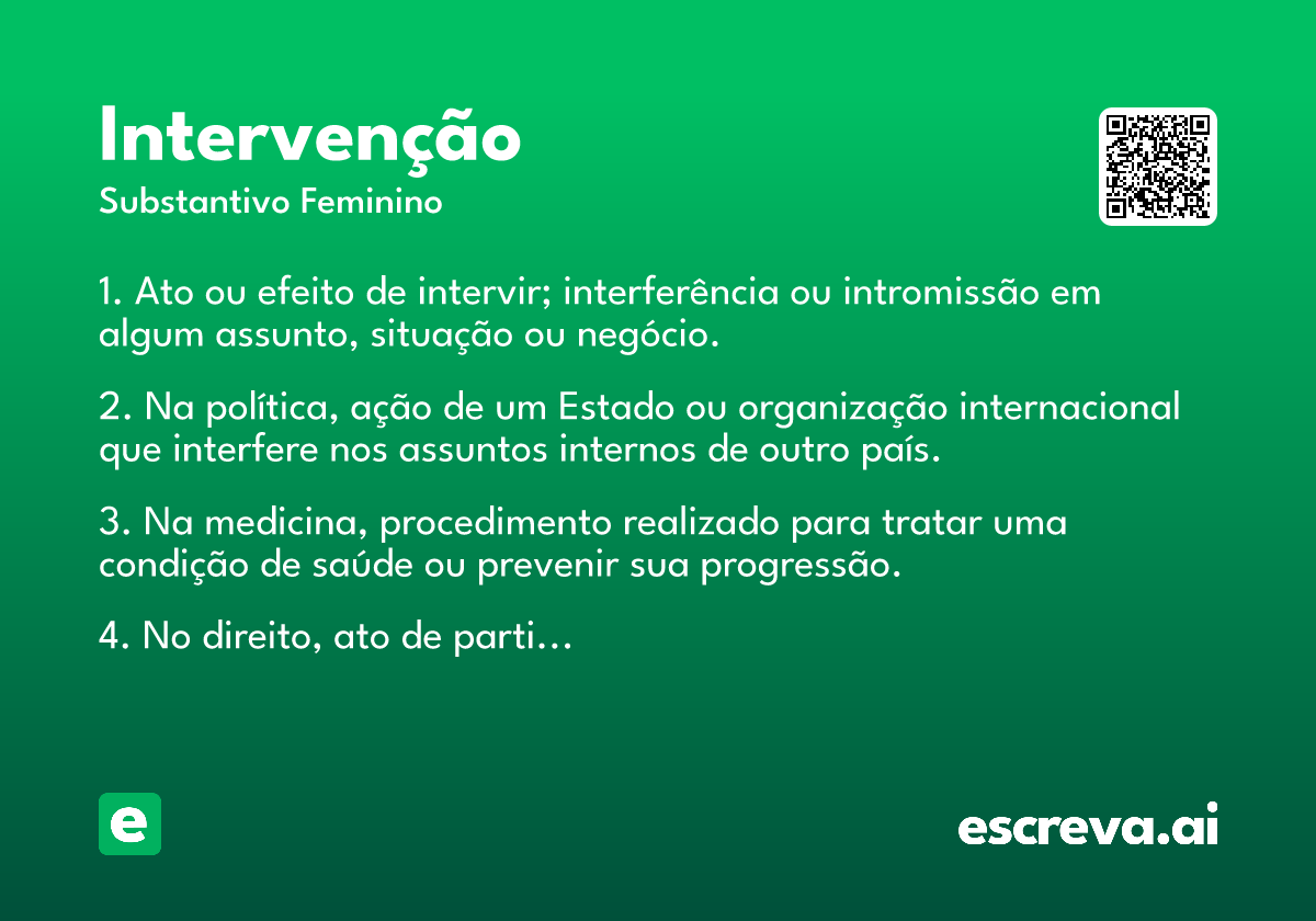 intervenção