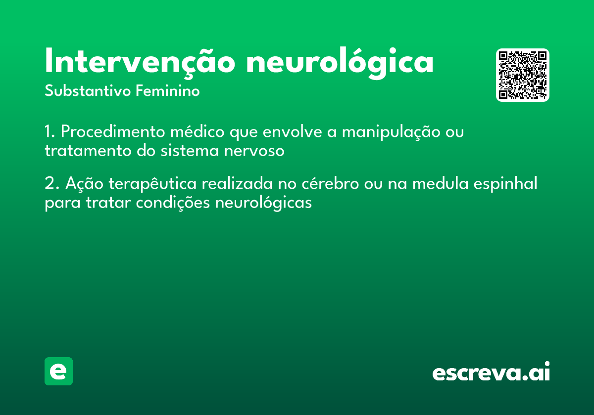 intervenção neurológica