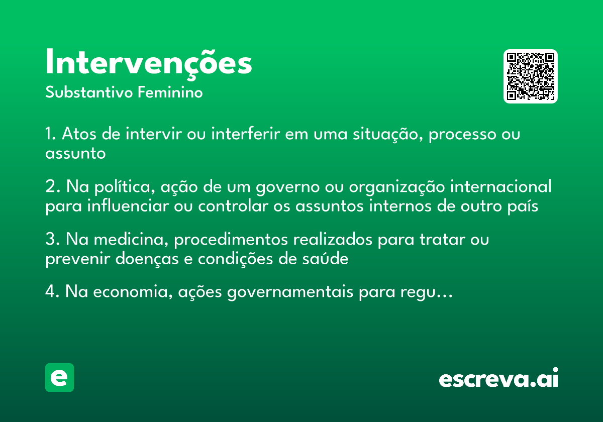 intervenções