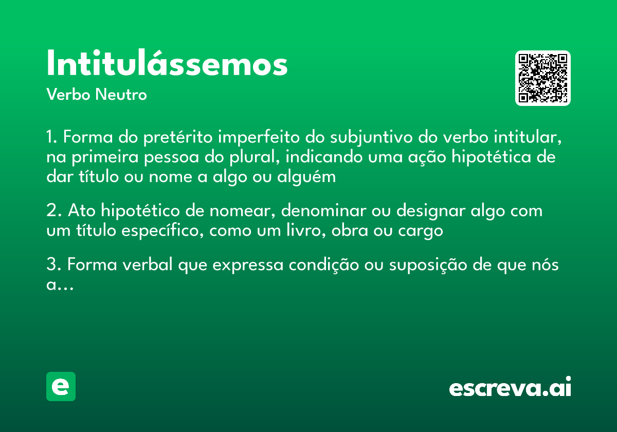 intitulássemos