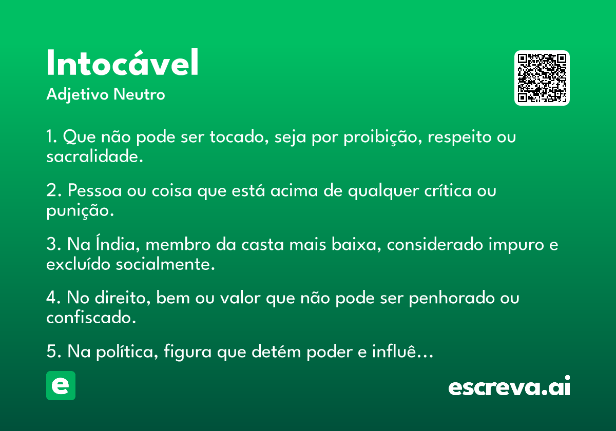 intocável