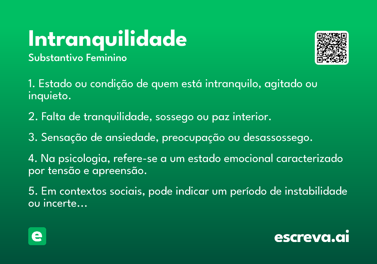 intranquilidade