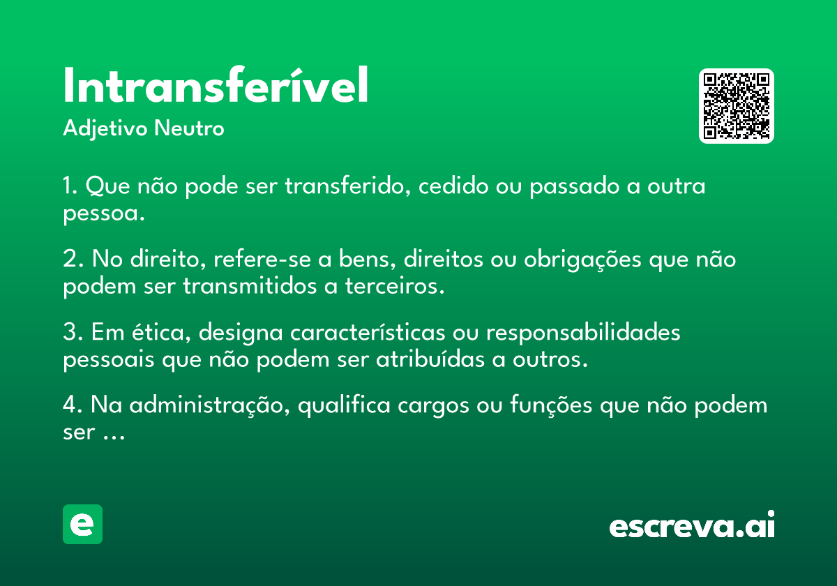 intransferível