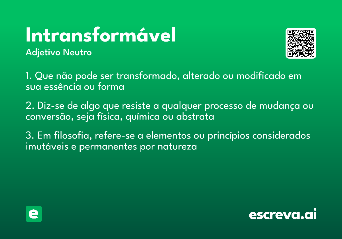 intransformável