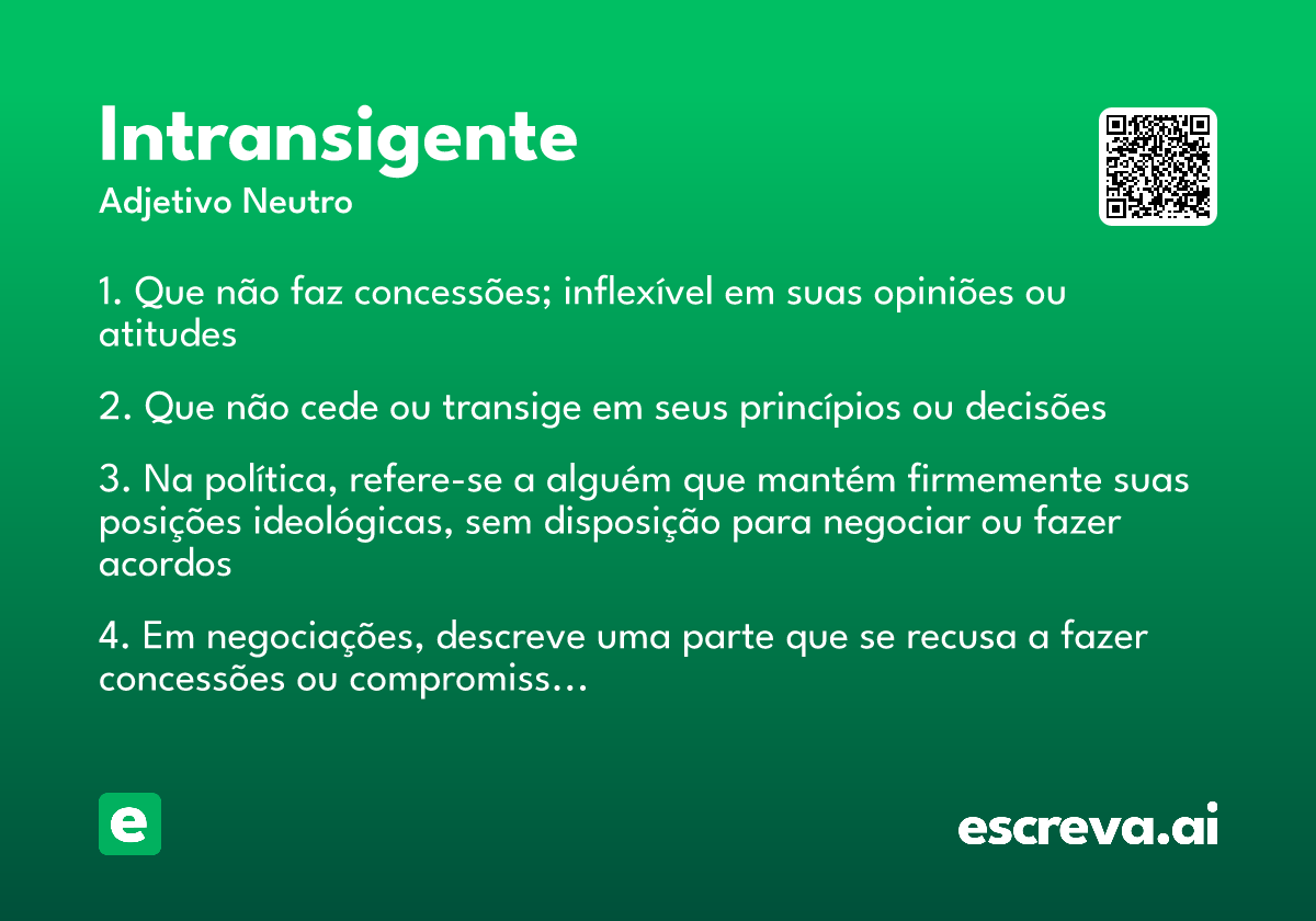 intransigente