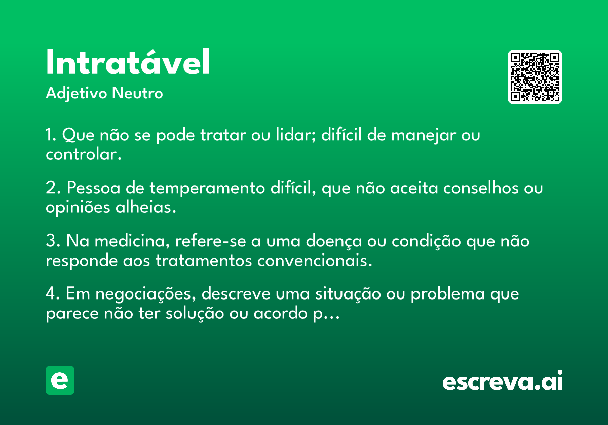 intratável