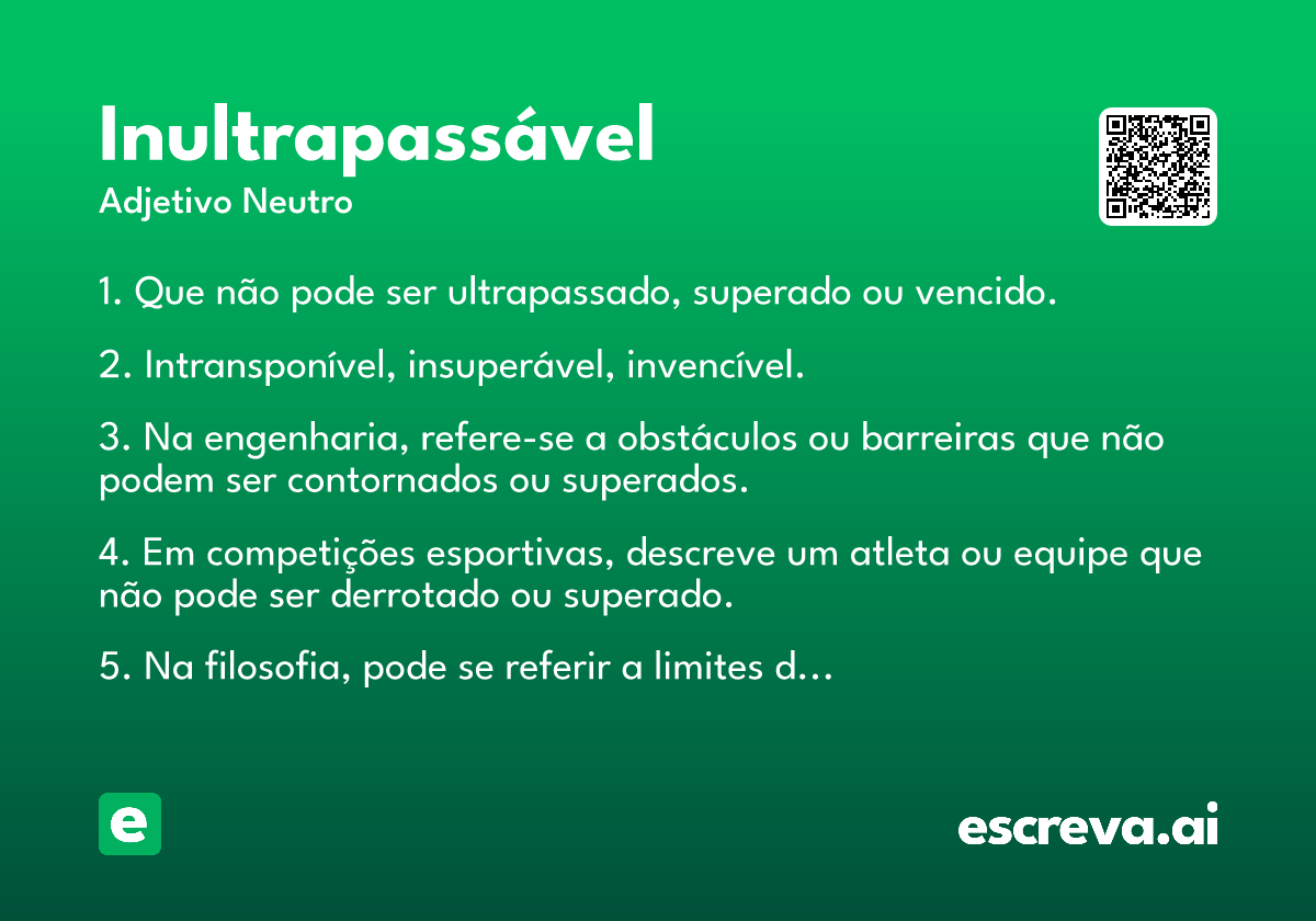 inultrapassável