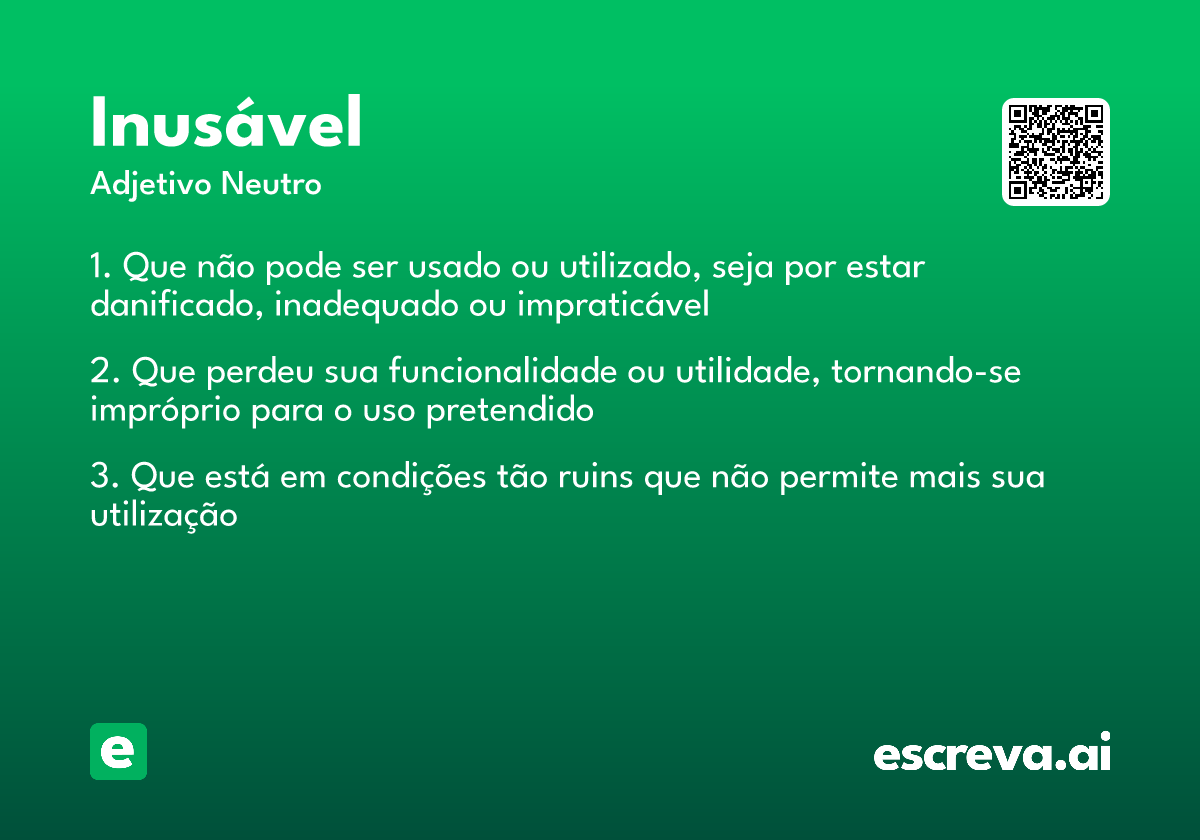 inusável