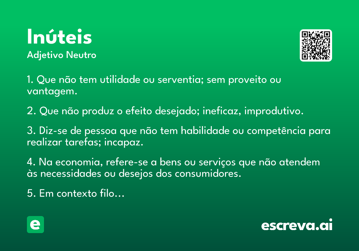 inúteis
