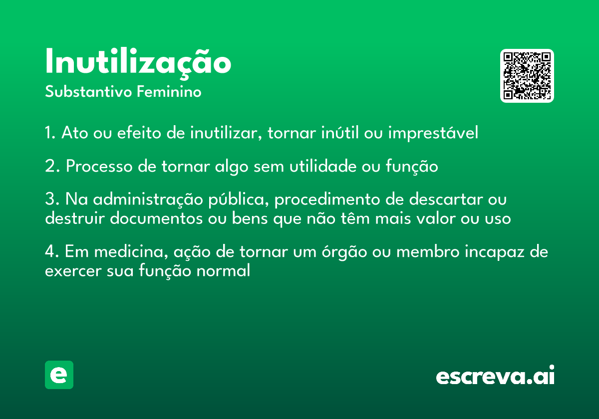 inutilização