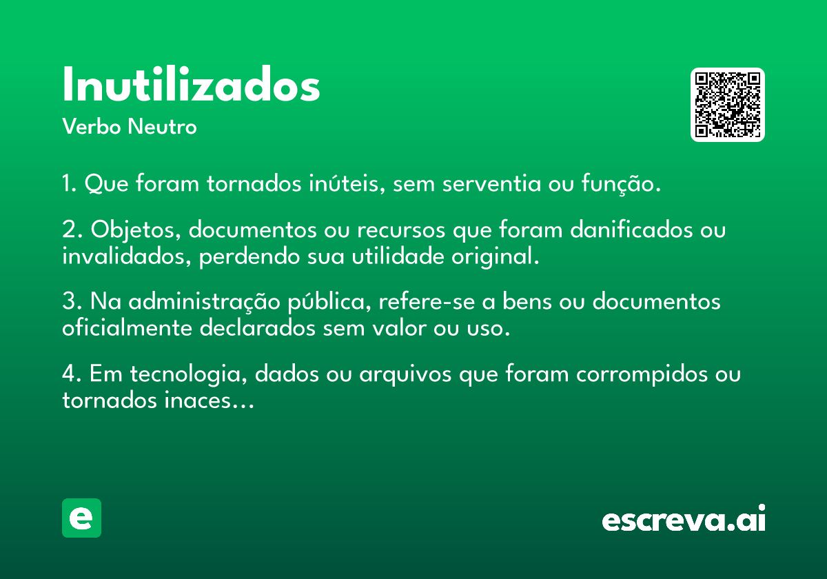inutilizados